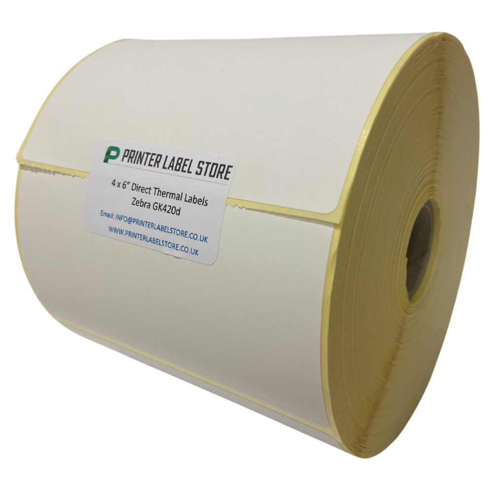 4 x 6 inch Zebra GK420d labels - Direct Thermal - 25mm (1")