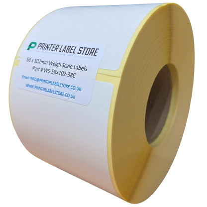 58 x 102mm scale labels - suitable for many types of weigh scales