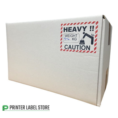 Heavy Mail Label Heavy Caution Labels - With Weight - 100 x 75mm | Packaging Labels ...